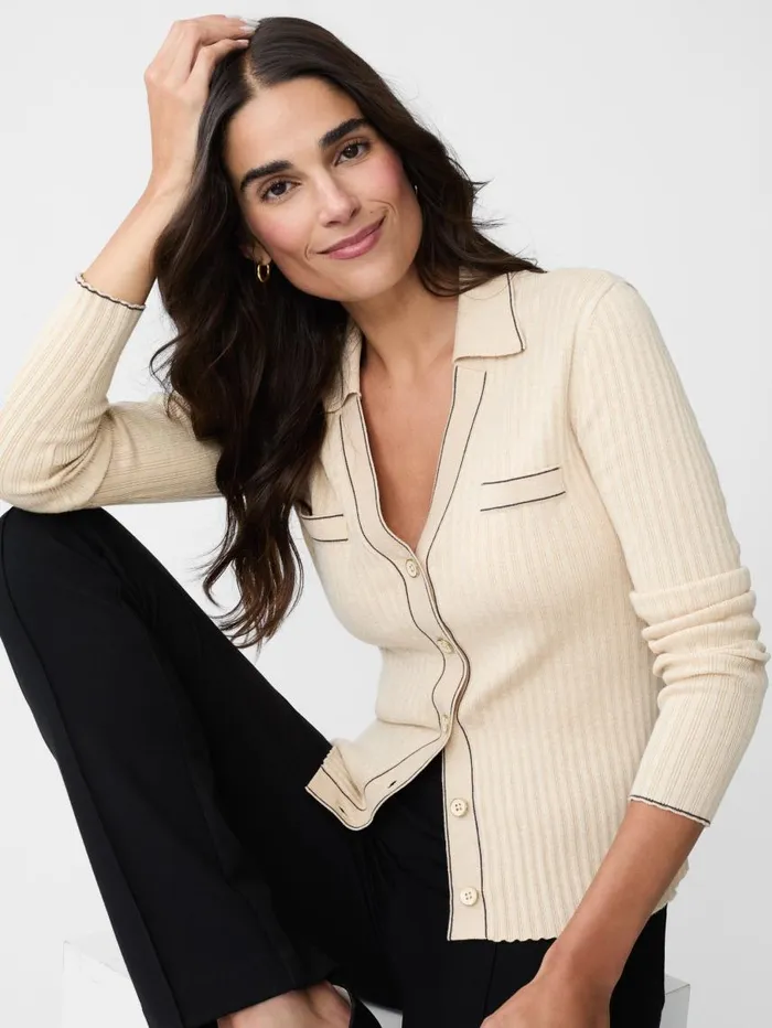 JMcLaughlin Laine Cardigan Heather Oatmeal Women Sweaters JMcLaughlin Laine Cardigan Heather Oatmeal Women Sweaters