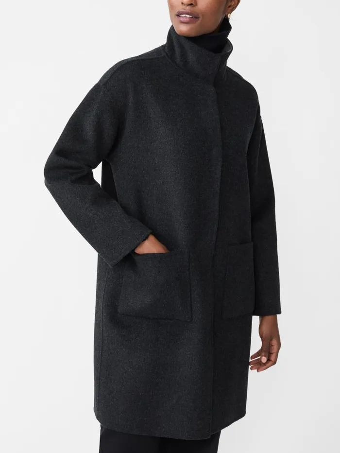 JMcLaughlin Lyons Reversible Wool Coat Dark Charcoalgray Women Jackets and Outerwear JMcLaughlin Lyons Reversible Wool Coat Dark Charcoalgray Women Jackets and Outerwear