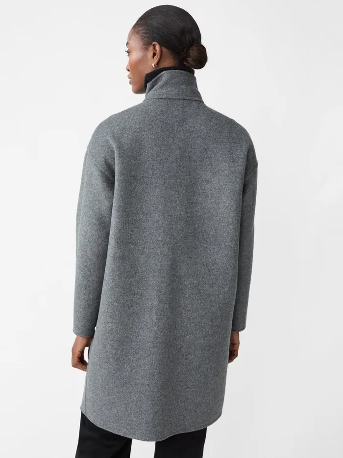 JMcLaughlin Lyons Reversible Wool Coat Dark Charcoalgray Women Jackets and Outerwear JMcLaughlin Lyons Reversible Wool Coat Dark Charcoalgray Women Jackets and Outerwear