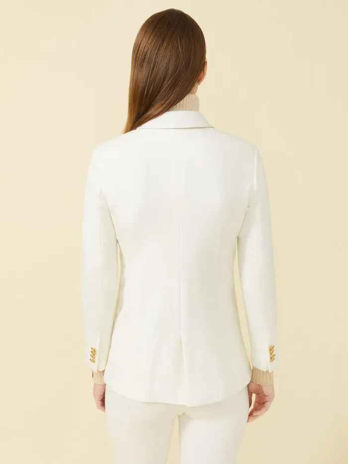 JMcLaughlin Marlowe Blazer Egret White Women Jackets and Outerwear JMcLaughlin Marlowe Blazer Egret White Women Jackets and Outerwear