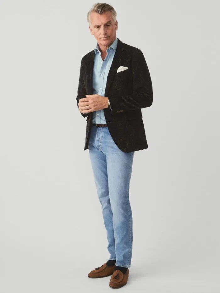 JMcLaughlin McCown Sport Coat In Paisley Bluebrownyellowred Men Jackets and Outerwear JMcLaughlin McCown Sport Coat In Paisley Bluebrownyellowred Men Jackets and Outerwear