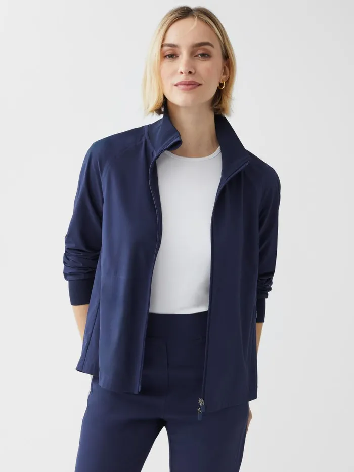 JMcLaughlin Mikaela Performance Jacket Navy Women Jackets and Outerwear JMcLaughlin Mikaela Performance Jacket Navy Women Jackets and Outerwear