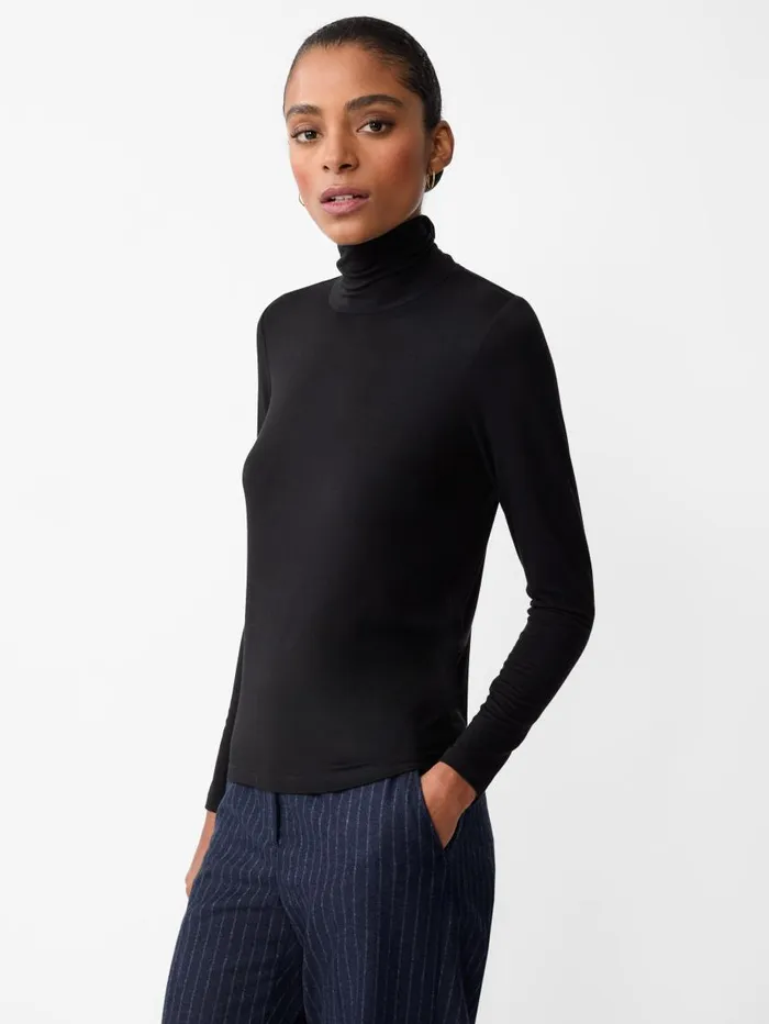 JMcLaughlin Nadia Turtleneck Black Women Shirts and Tops JMcLaughlin Nadia Turtleneck Black Women Shirts and Tops
