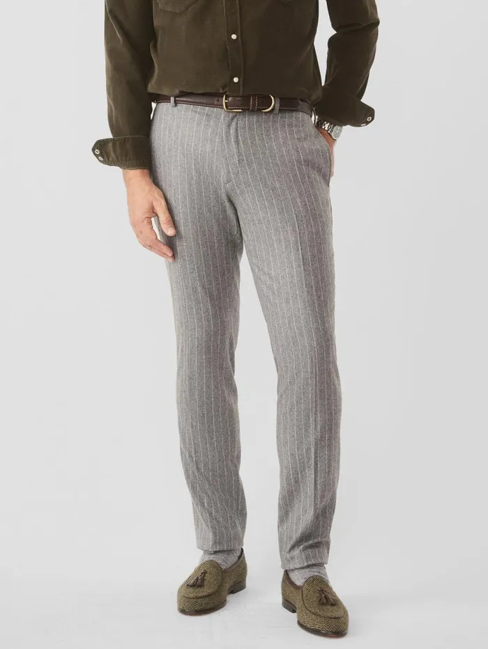 JMcLaughlin Oxford Pants In Pinstripe Graywhite Men Pants