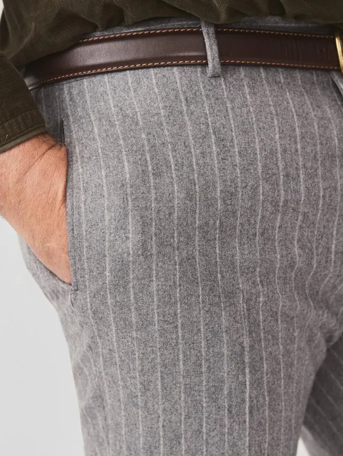 JMcLaughlin Oxford Pants In Pinstripe Graywhite Men Pants JMcLaughlin Oxford Pants In Pinstripe Graywhite Men Pants