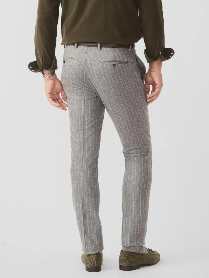 JMcLaughlin Oxford Pants In Pinstripe Graywhite Men Pants JMcLaughlin Oxford Pants In Pinstripe Graywhite Men Pants