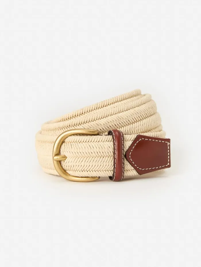 JMcLaughlin Ray Belt Off White Men Belts