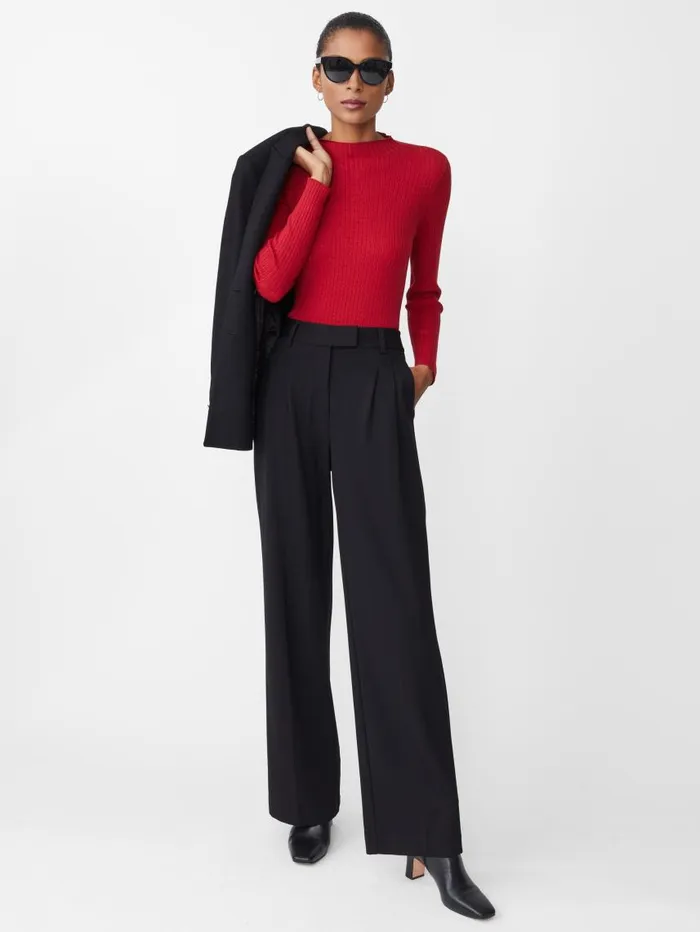 JMcLaughlin Sylvana Metallic Sweater Rouge Women Sweaters JMcLaughlin Sylvana Metallic Sweater Rouge Women Sweaters
