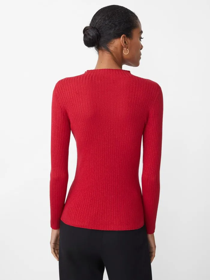 JMcLaughlin Sylvana Metallic Sweater Rouge Women Sweaters JMcLaughlin Sylvana Metallic Sweater Rouge Women Sweaters
