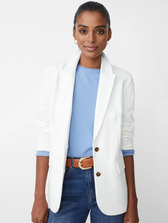 JMcLaughlin Triana Blazer Ivory Women Jackets and Outerwear