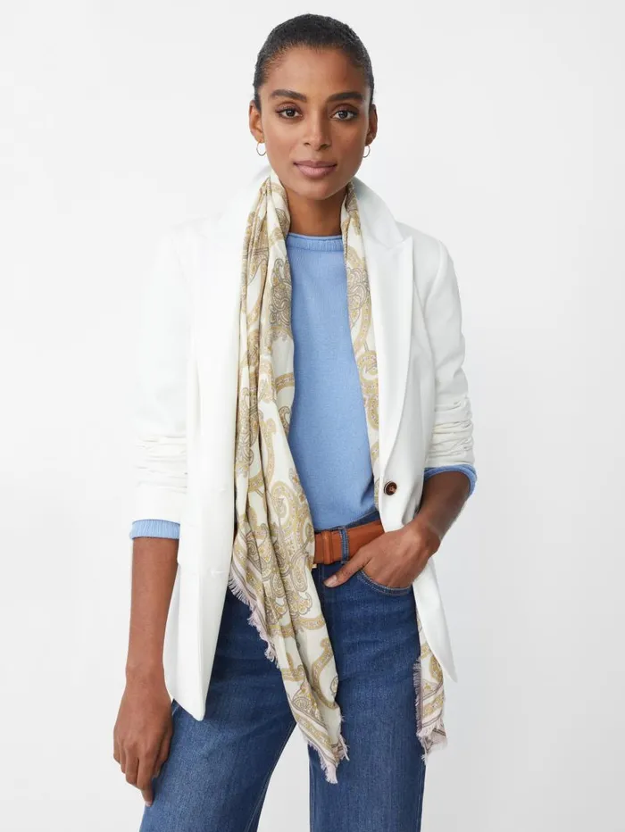 JMcLaughlin Triana Blazer Ivory Women Jackets and Outerwear JMcLaughlin Triana Blazer Ivory Women Jackets and Outerwear