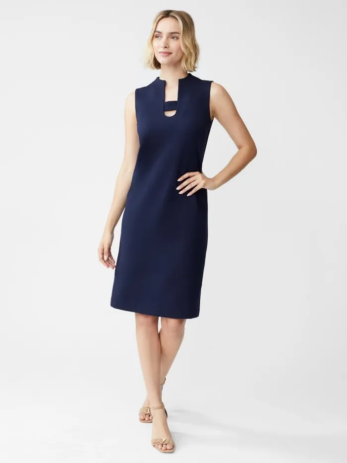 JMcLaughlin Zanna Dress Winter Navy Women Dresses JMcLaughlin Zanna Dress Winter Navy Women Dresses