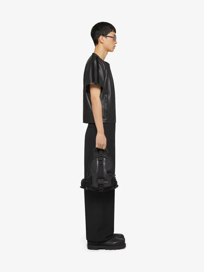 Jacket In Perforated Leather Black Men Givenchy Coats and Jackets