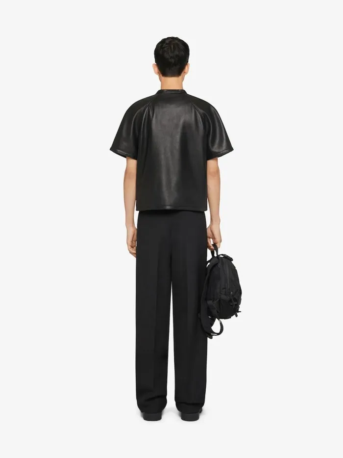 Jacket In Perforated Leather Black Men Givenchy Coats and Jackets