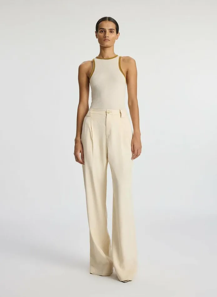 Jackets and Coats Women ALC Tommy II Stretch Linen Pant Bone Jackets and Coats Women ALC Tommy II Stretch Linen Pant Bone