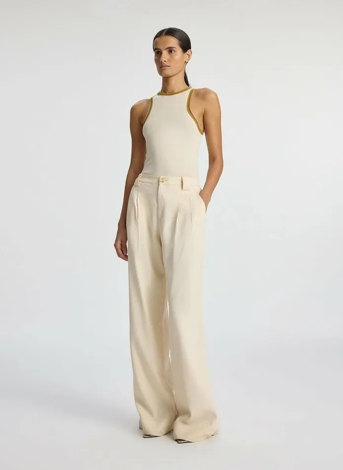 Jackets and Coats Women ALC Tommy II Stretch Linen Pant Bone Jackets and Coats Women ALC Tommy II Stretch Linen Pant Bone