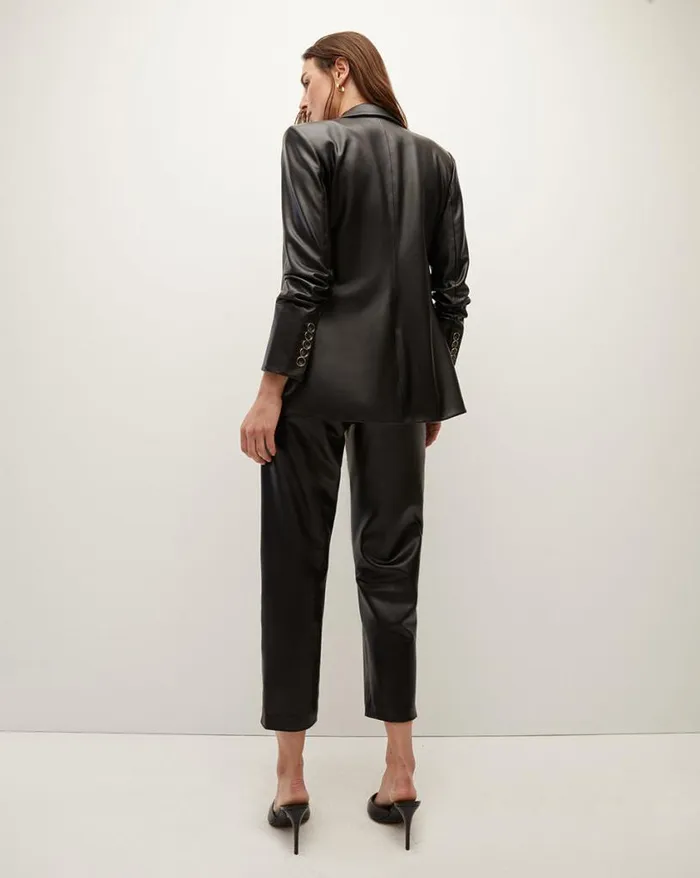 Jackets and Outerwear ShopJackets Veronica Beard Beacon Vegan Leather Dickey Jacket Black