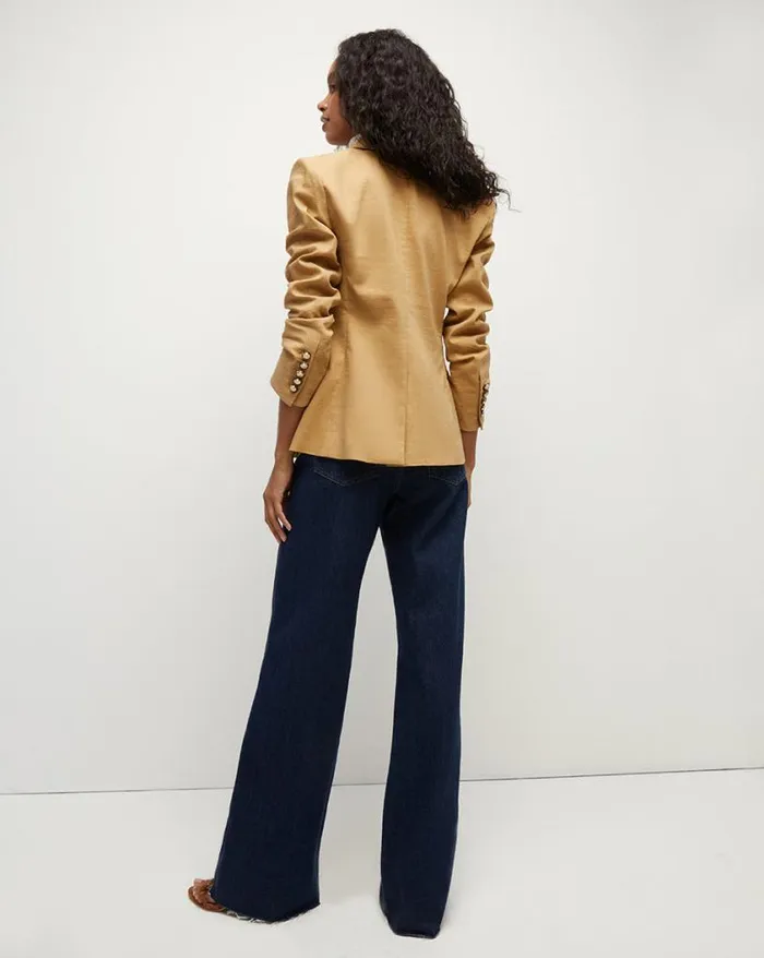 Jackets and Outerwear ShopJackets Veronica Beard Clifton StretchLinen Dickey Jacket Khaki