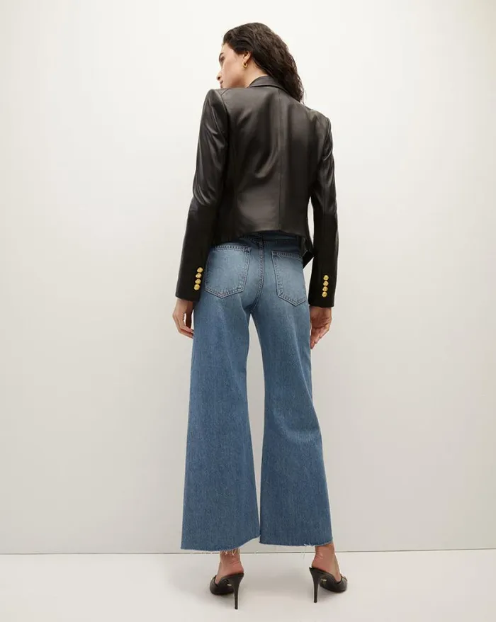 Jackets and Outerwear ShopJackets Veronica Beard Cooke Leather Dickey Jacket Black