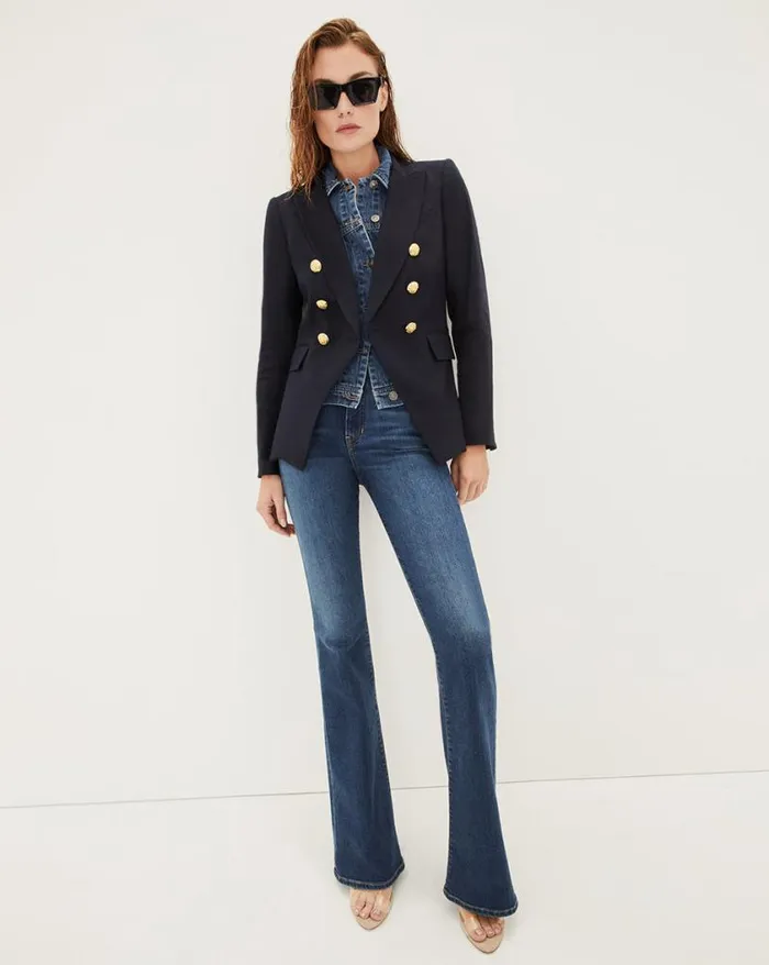 Jackets and Outerwear ShopJackets Veronica Beard Miller Linen Dickey Jacket White