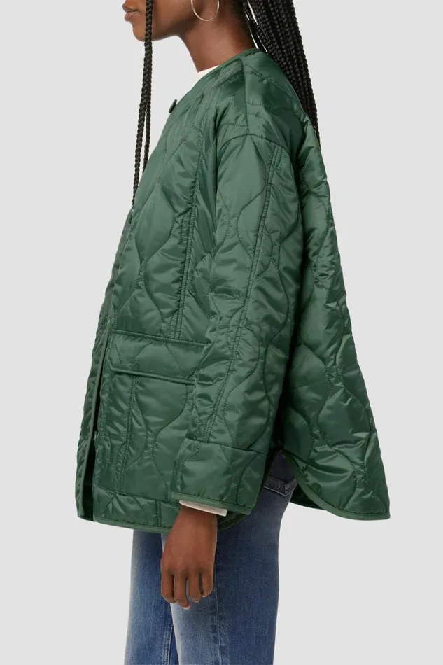 Jackets and Outerwear Women Hudson Jeans Oversized Quilted Jacket Rifle Green Jackets and Outerwear Women Hudson Jeans Oversized Quilted Jacket Rifle Green