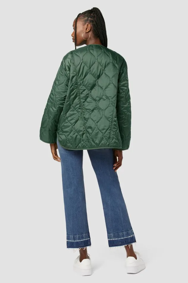 Jackets and Outerwear Women Hudson Jeans Oversized Quilted Jacket Rifle Green Jackets and Outerwear Women Hudson Jeans Oversized Quilted Jacket Rifle Green