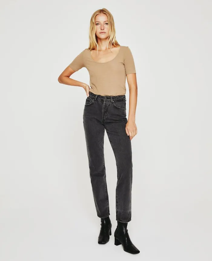 Jaxon Scoop Studio Taupe Women AG Jeans Tops and Shirts Jaxon Scoop Studio Taupe Women AG Jeans Tops and Shirts