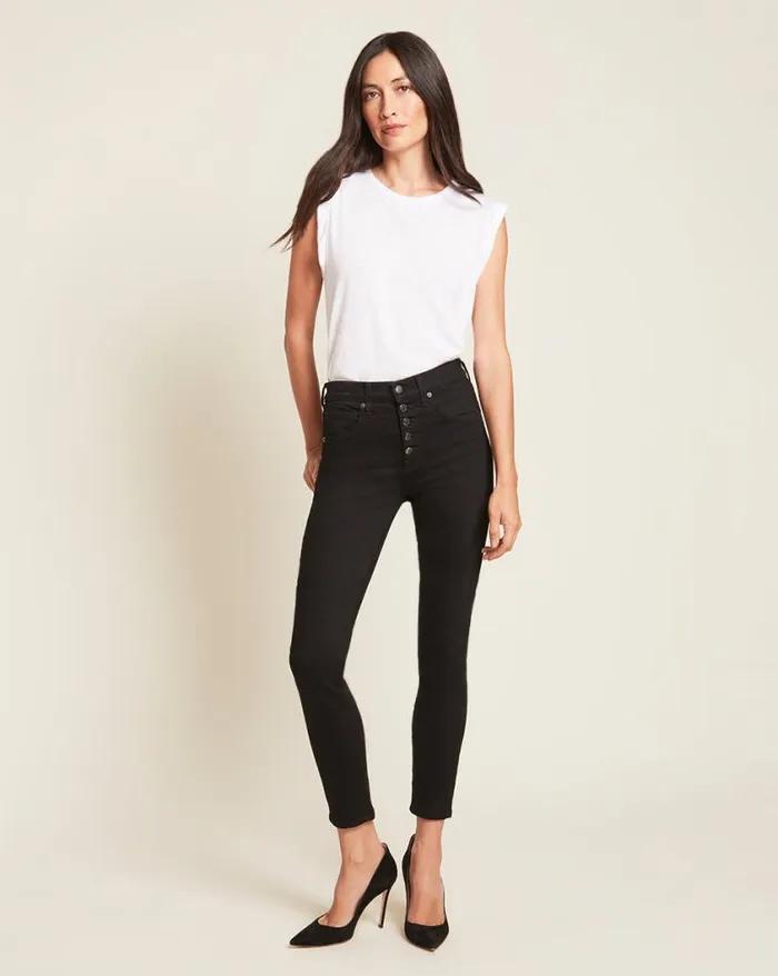 Jeans Shop Veronica Beard Debbie Skinny Jean AnkleCrop Onyx