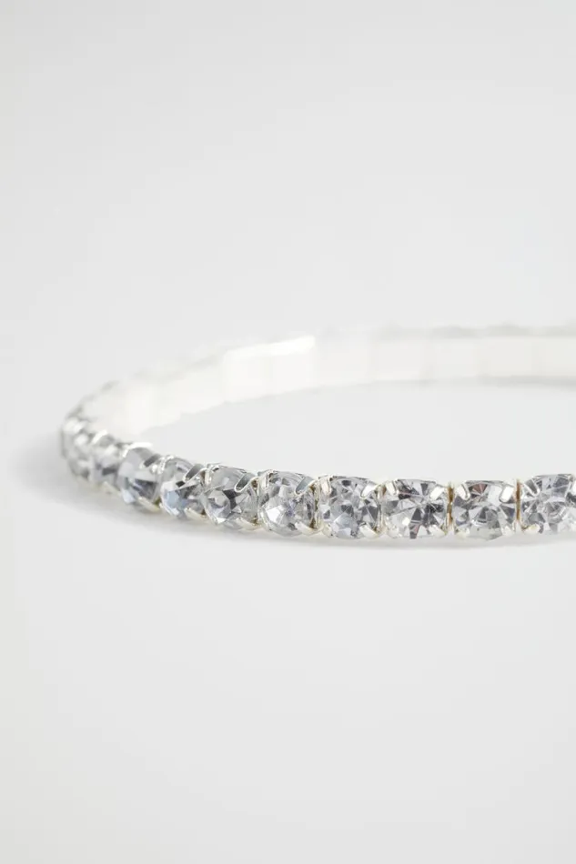 Jewellery Girl Seed Heritage Diamante Stretch Bracelet Clear