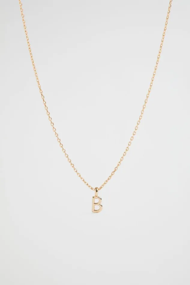 Jewellery Woman Seed Heritage Gold Initial Necklace B