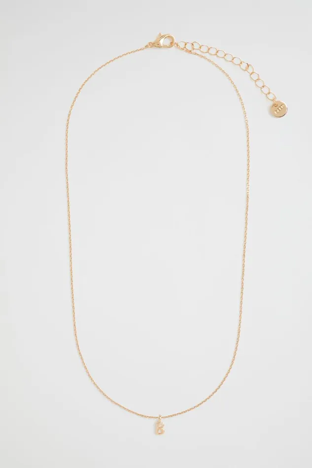 Jewellery Woman Seed Heritage Gold Initial Necklace B