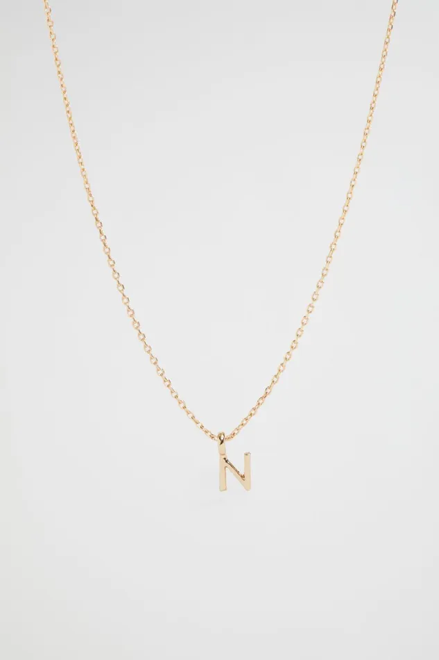 Jewellery Woman Seed Heritage Gold Initial Necklace N