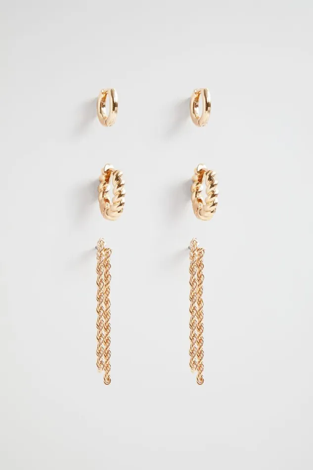 Jewellery Woman Seed Heritage Hoop And Drop Pack Gold