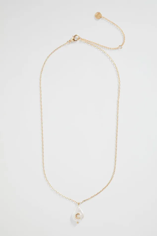 Jewellery Woman Seed Heritage Pearl Alphabet Necklace C