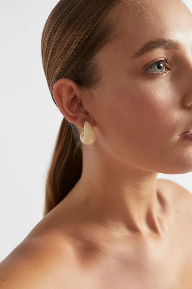 Jewellery Woman Seed Heritage Resin Drop Earring Magnolia