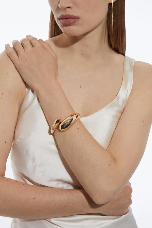 Jewellery Women Karen Millen Chunky Bangle Gold