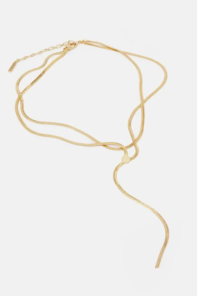 Jewellery Women Karen Millen Multi Layered Necklace Gold