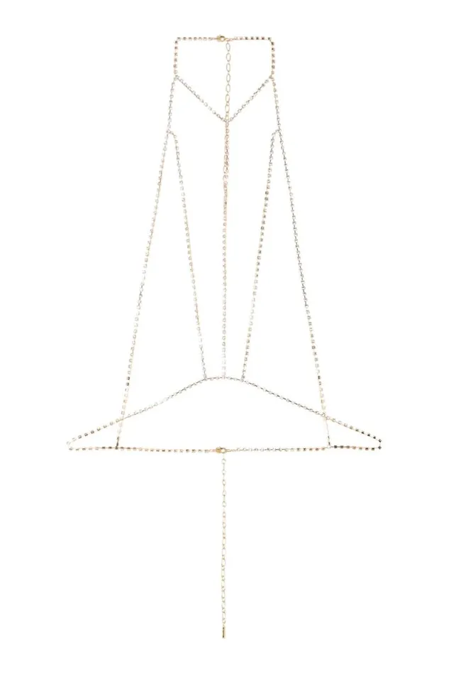 Jewellery Women Karen Millen Statement Chain Body Jewellery Gold