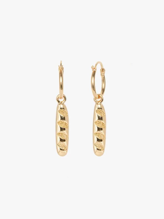 Jewelry Shop Lisa Says Gah Baguette Hoops