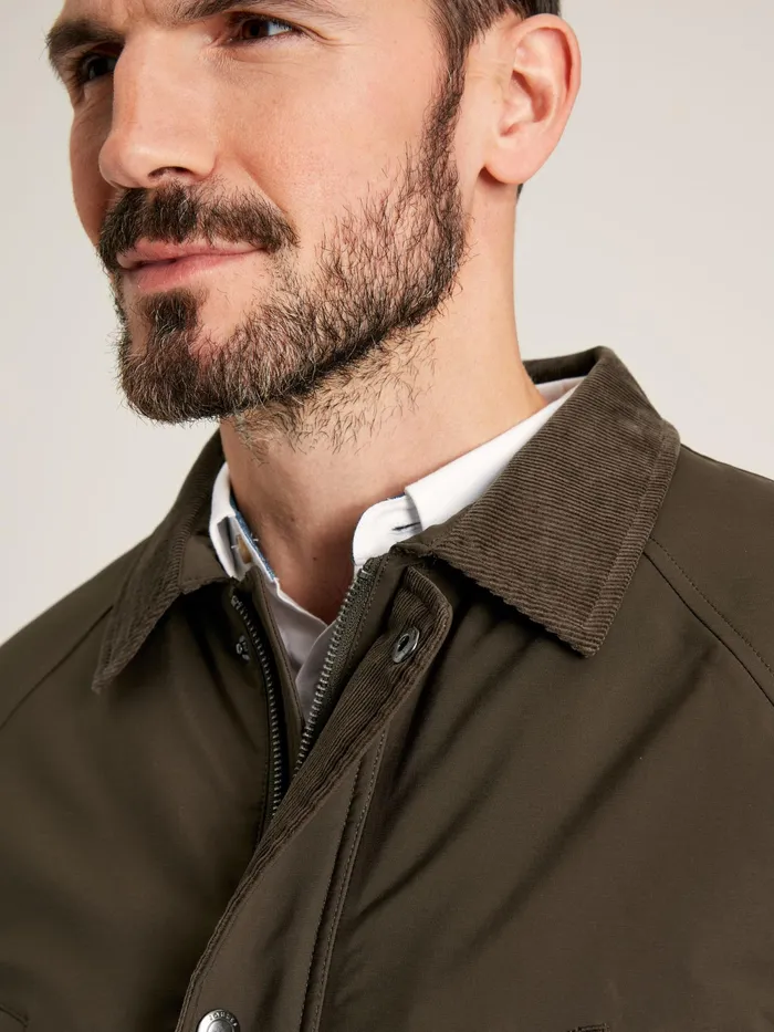 Joules Coats and Jackets Brown Fleece Lined Waterproof Jacket With Corduroy Collar 8211 Men