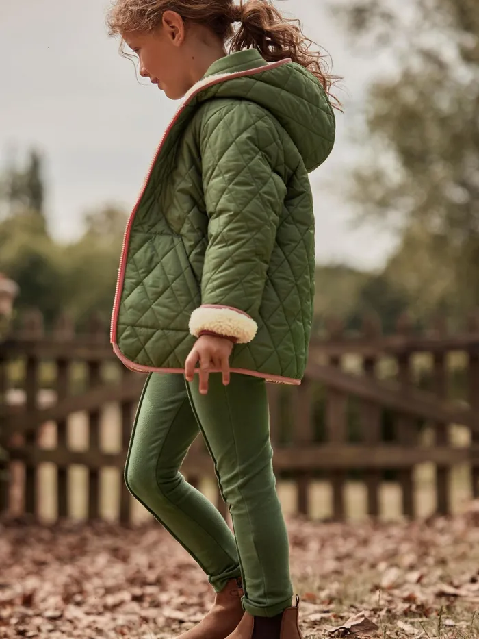 Joules Coats and Jackets Cream Fleece Lined Reversible Quilted Jacket 8211 Girls