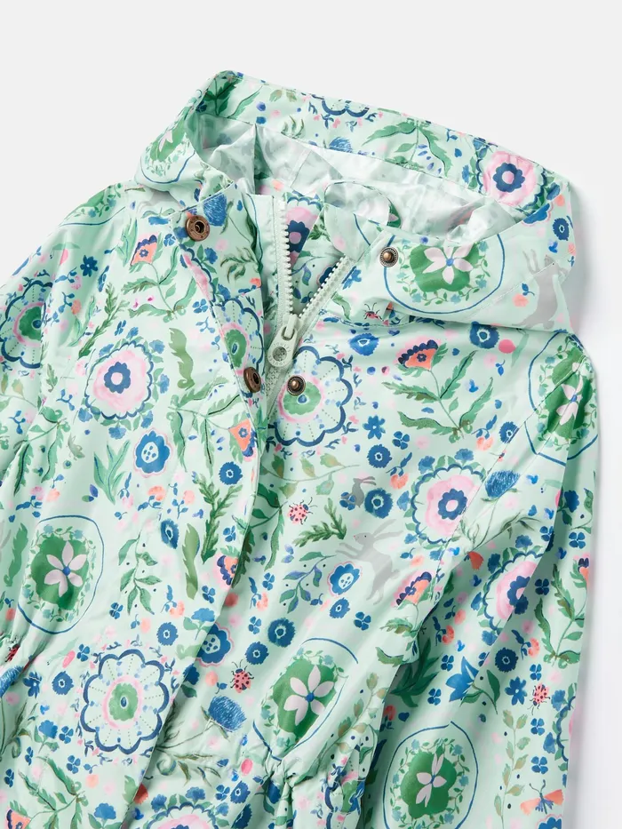 Joules Coats and Jackets Green Waterproof Packable Raincoat 8211 Girls