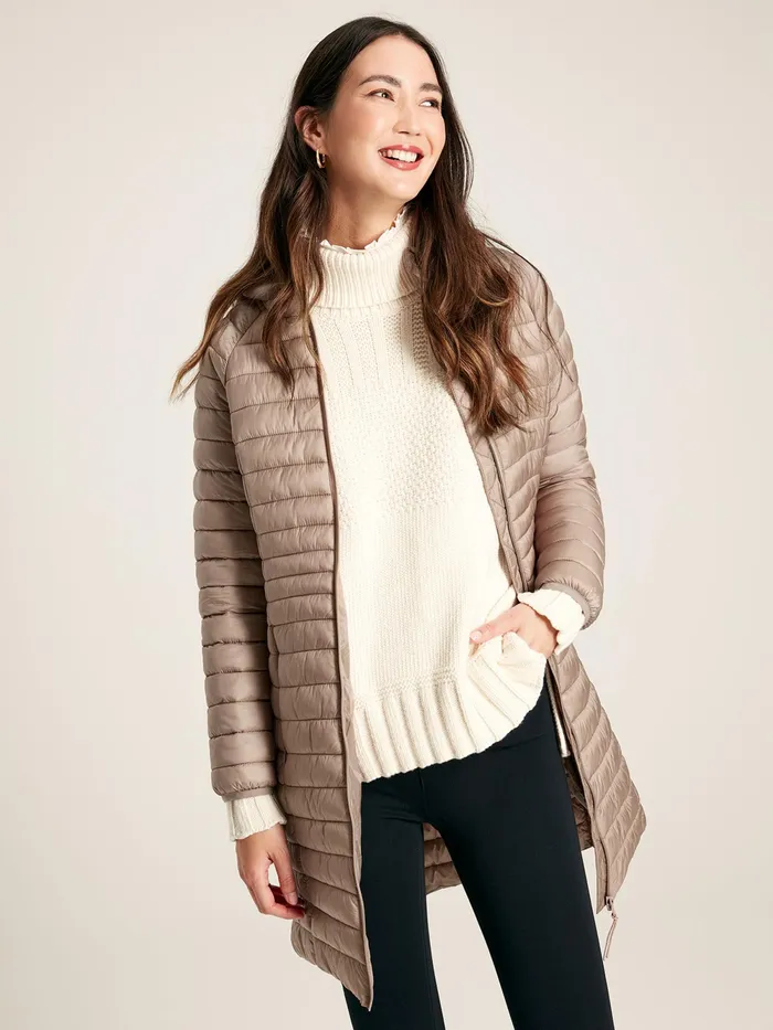 Joules Coats and Jackets Pearl Showerproof Long Packable Padded Coat 8211 Women