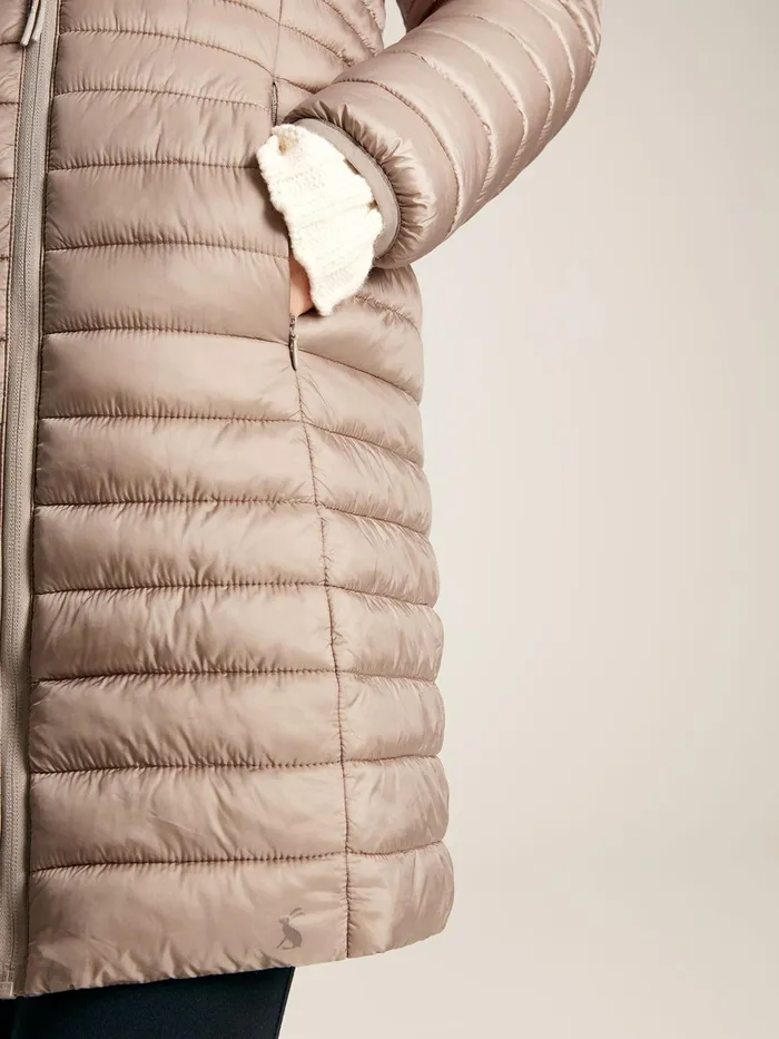 Joules Coats and Jackets Pearl Showerproof Long Packable Padded Coat 8211 Women