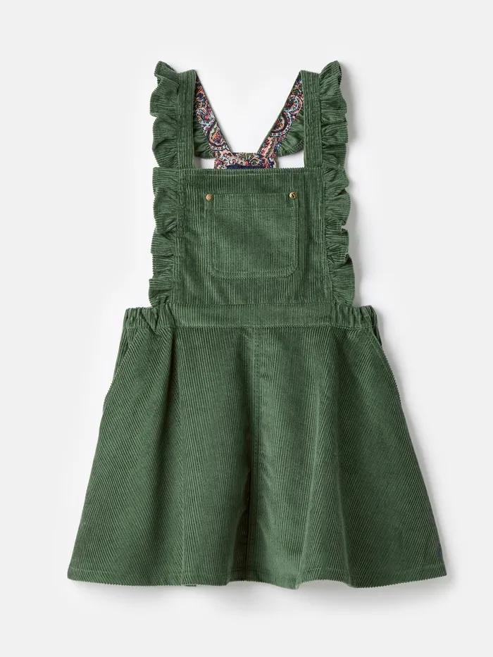 Joules Dresses Green Corduroy Pinafore Dress 8211 Girls