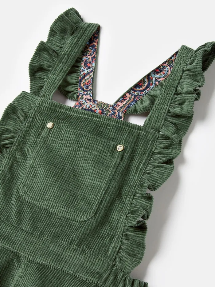 Joules Dresses Green Corduroy Pinafore Dress 8211 Girls