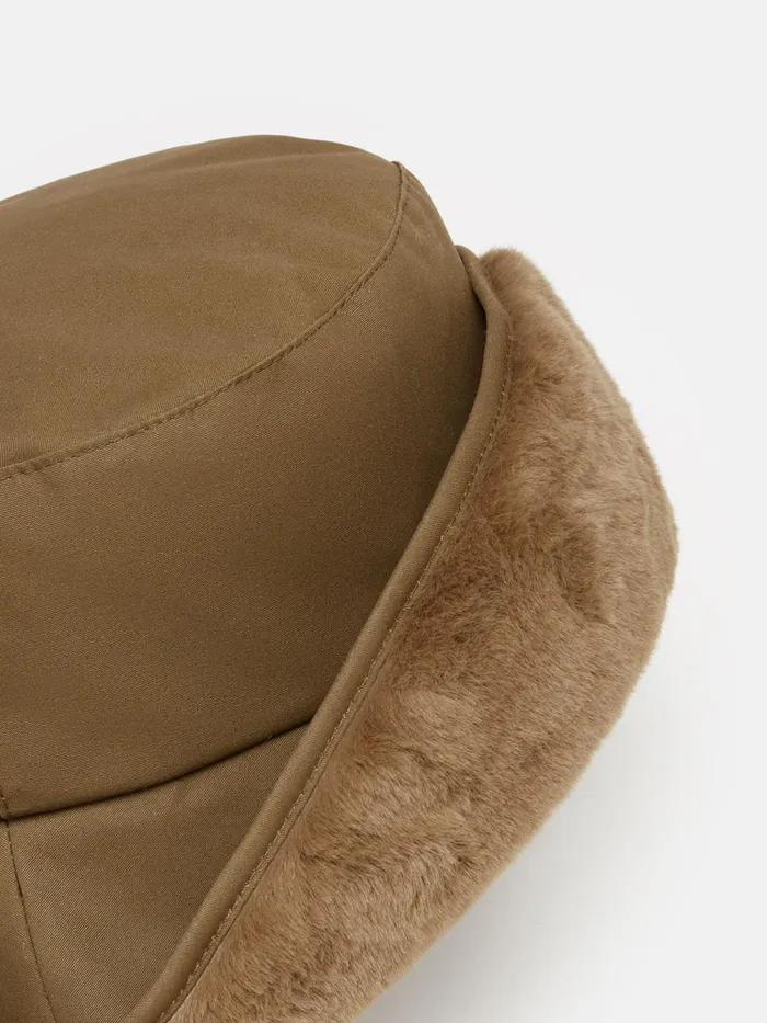 Joules Hats Brown Wax Faux Fur Lined Bucket Hat 8211 Women