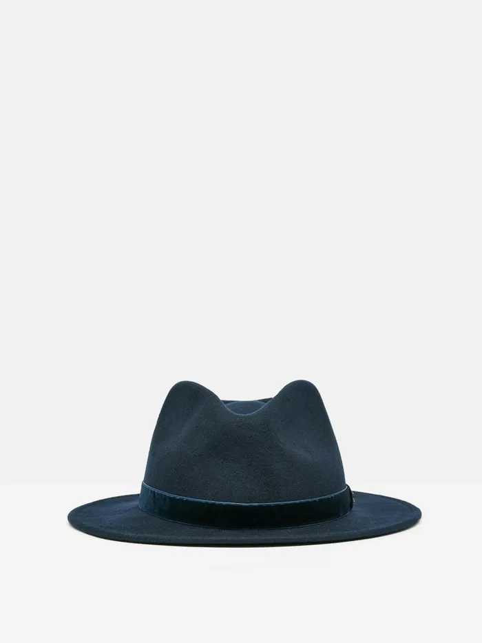 Joules Hats Navy Wool Fedora Hat 8211 Women