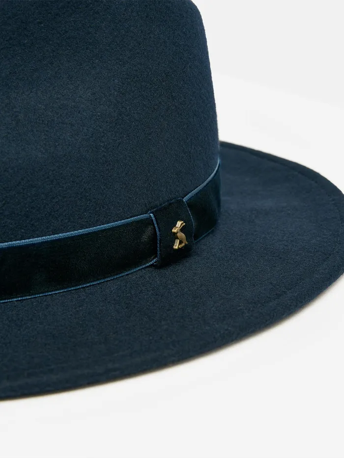 Joules Hats Navy Wool Fedora Hat 8211 Women