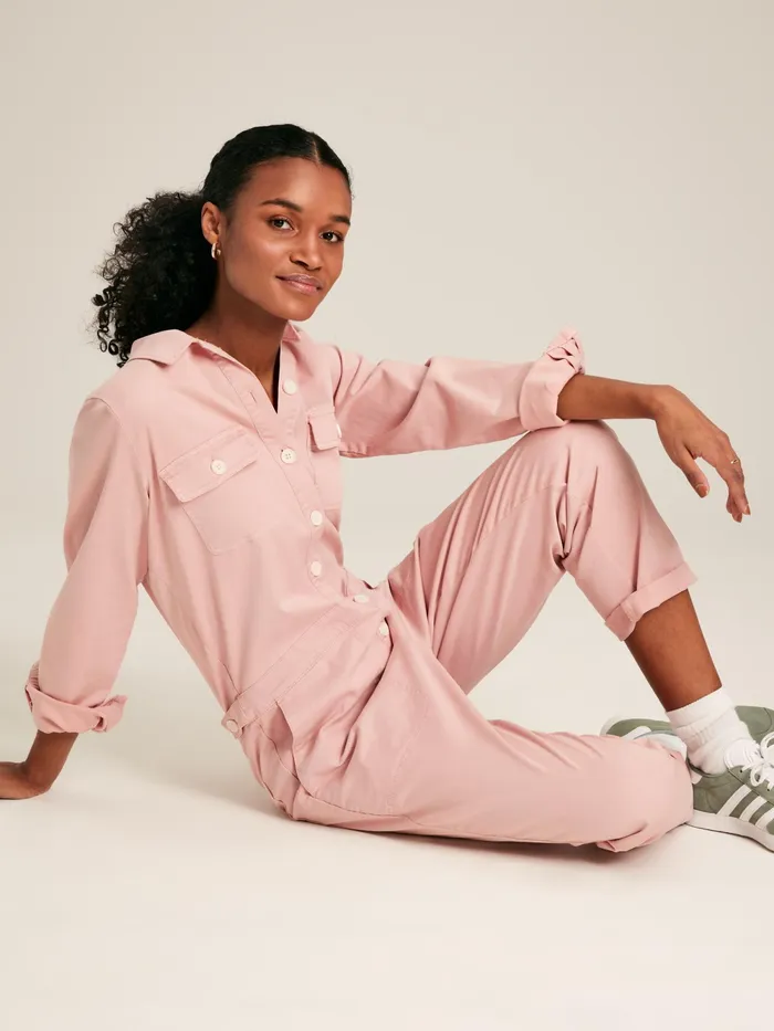 Joules Jumpsuits and Dungarees Rose Pink Long Sleeve Boilersuit 8211 Women